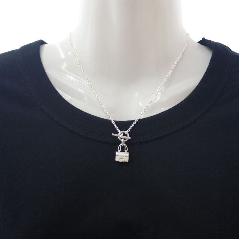 Hermes Amulet Constance Pendant H121324b_00 Necklace Silver 925 Ladies Gift