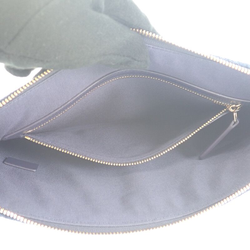 Chanel 19 Disneuf Pouch Clutch Bag Denim Blue Gold Hardware Ladies Going Out