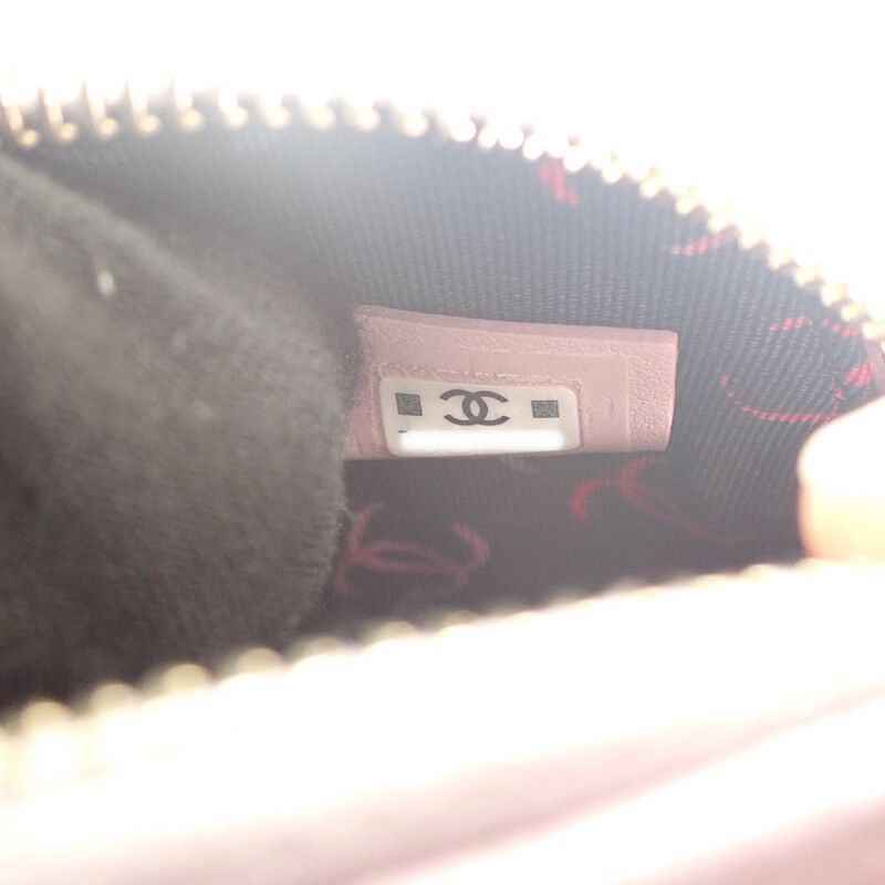 Chanel Chain Clutch Coco Mark Ap4000 Shoulder Bag Caviar Skin Purple Gold