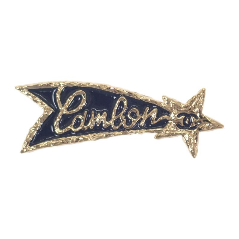 Chanel Shooting Star Shooting Star Coco Mark B24P Engraved Brooch Metal Gold