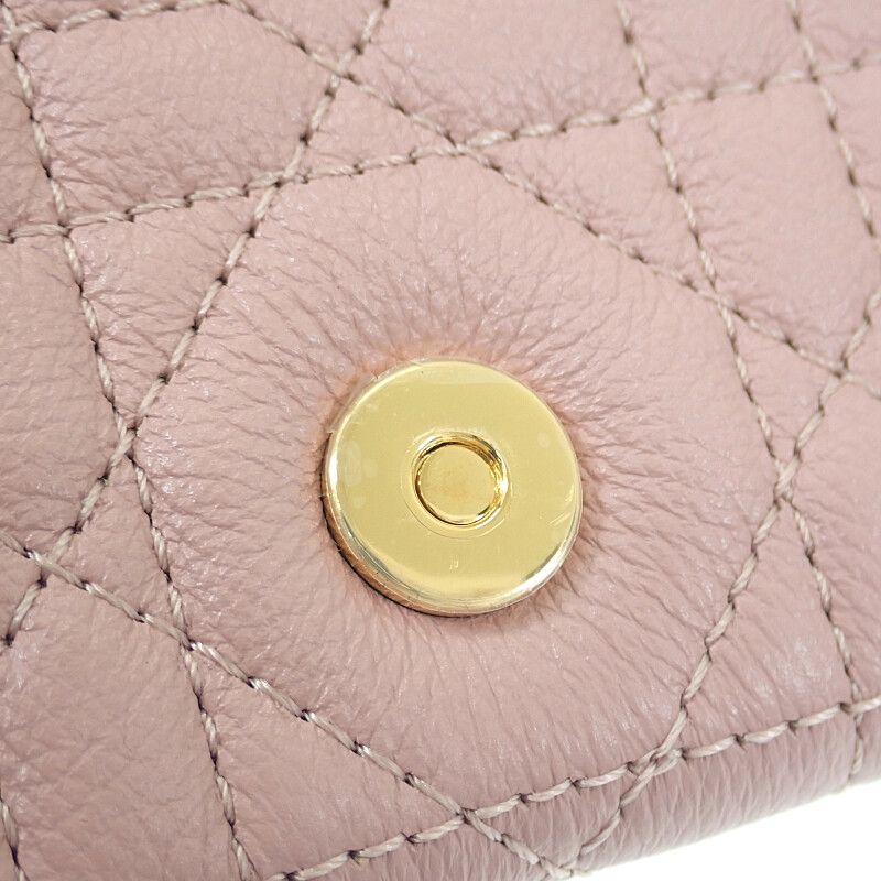 Christian DIOR Glycine Wallet S5132uwhc77p Bifold Wallet Calfskin Pink Ladies