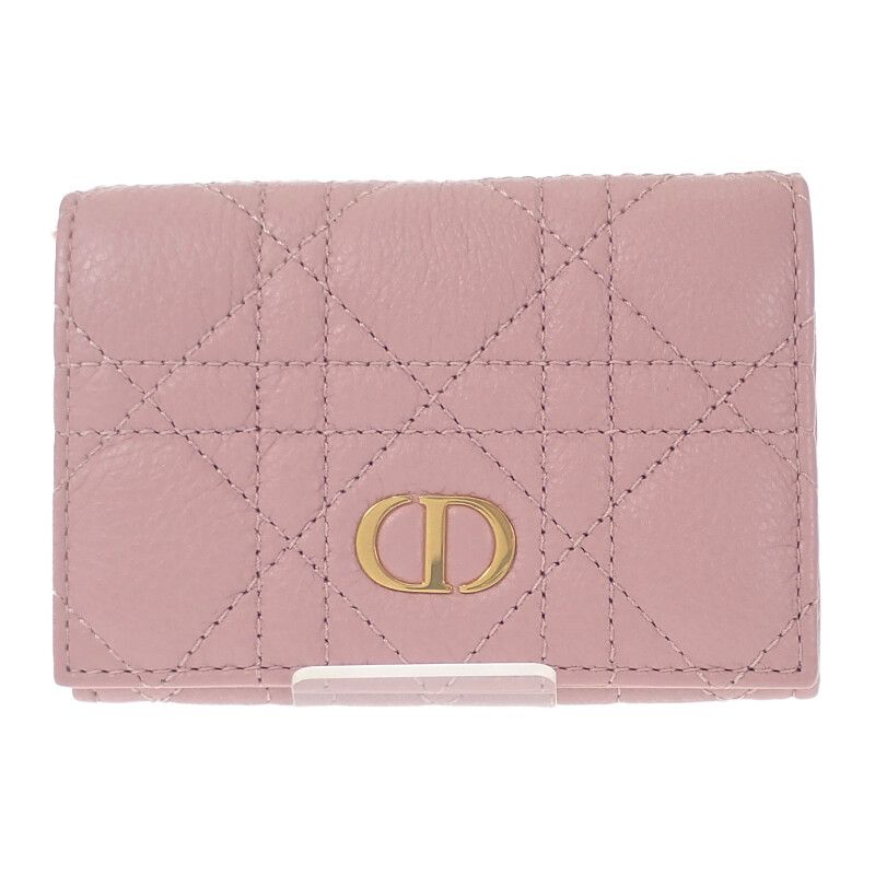 Christian DIOR Glycine Wallet S5132uwhc77p Bifold Wallet Calfskin Pink Ladies