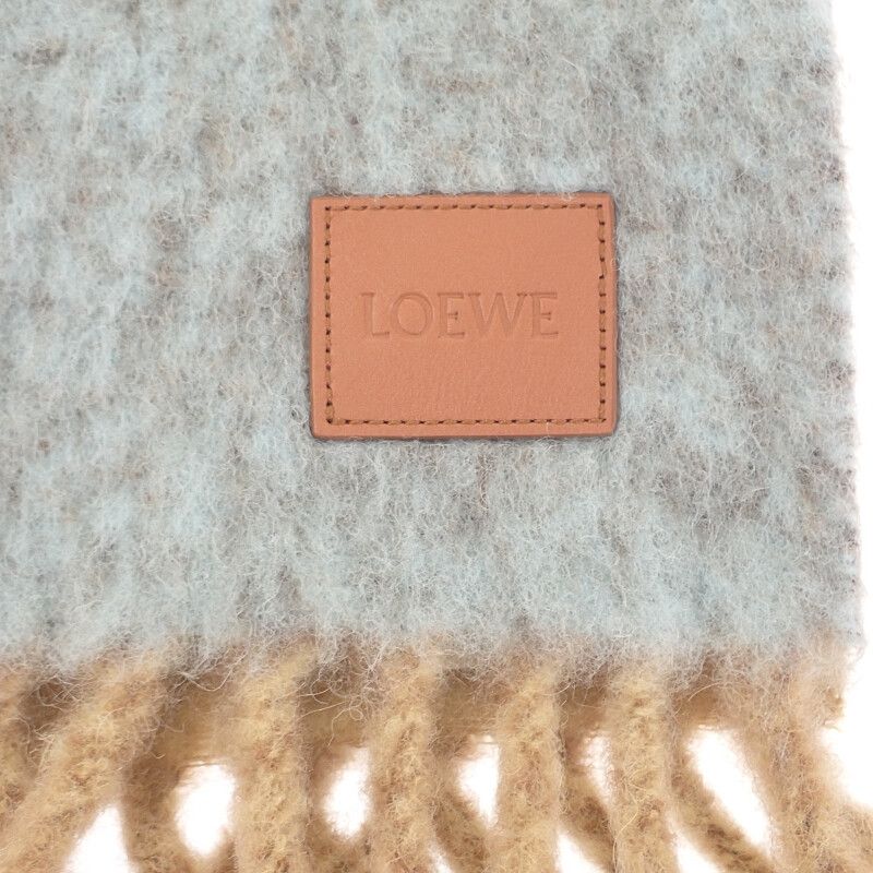 Loewe Alpaca F655ss1x02 Scarf Wool Leather Camel Ladies Fine [SA Rank