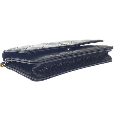 Chanel Classic Chain Wallet Ap0250-y01864-c3906 Wallet Chain Matte Caviar Skin