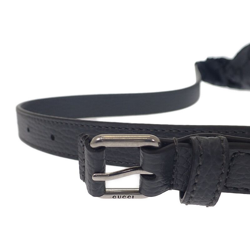 Gucci Belt Bag Large 767934 Body Bag GG Recycled Polyester Black Gray Silver