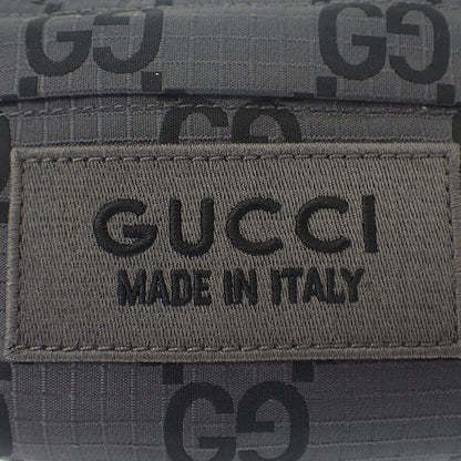 Gucci Belt Bag Large 767934 Body Bag GG Recycled Polyester Black Gray Silver