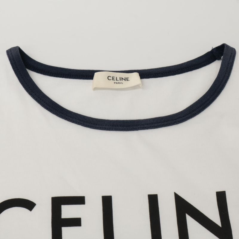 Celine 2x872671q White Trionf Cotton Jersey T-shirt S