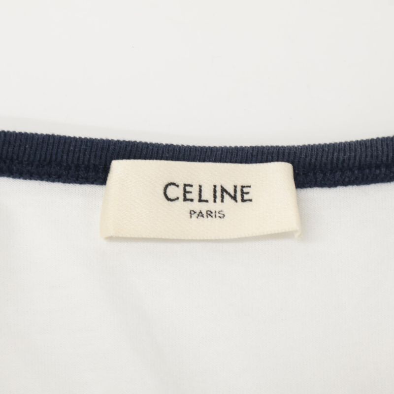 Celine 2x872671q White Trionf Cotton Jersey T-shirt S