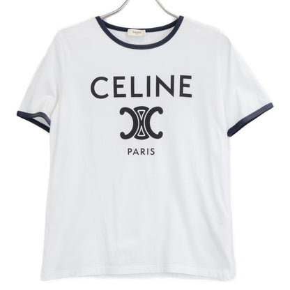 Celine 2x872671q White Trionf Cotton Jersey T-shirt S