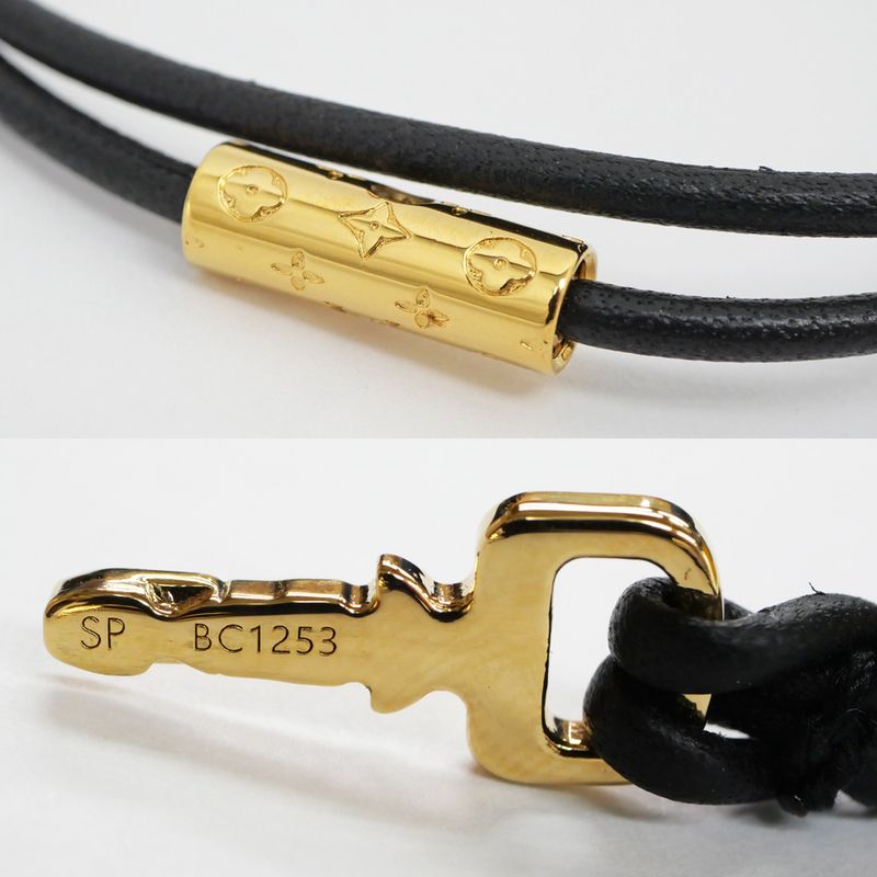 Louis Vuitton Bracelet LV Padlock M8217f Gold Rhinestone Accessories -