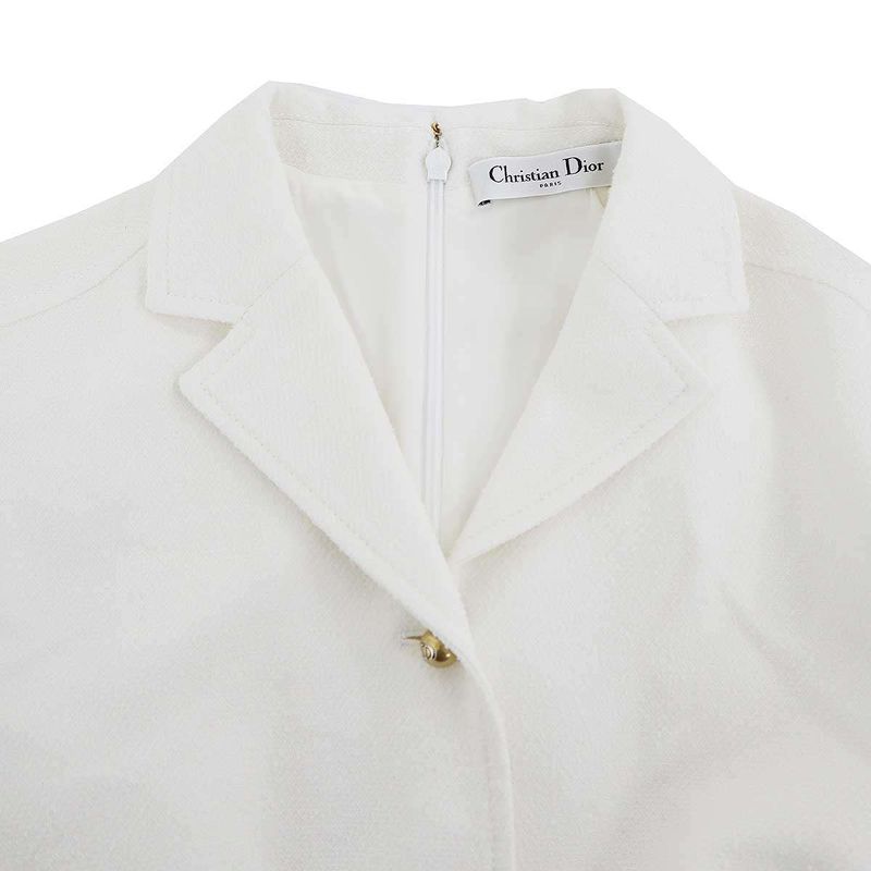 Christian Dior 24aw Cotton Wool Blend Short Sleeve Belted Dress 451r89a1761