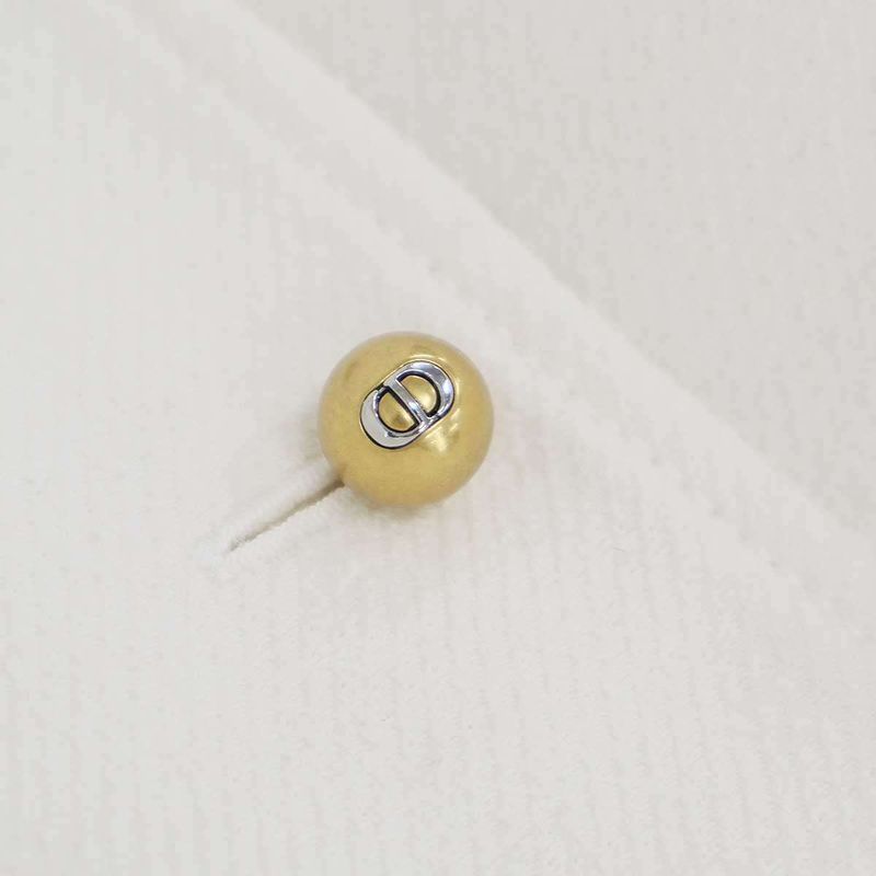 Christian Dior 24aw Cotton Wool Blend Short Sleeve Belted Dress 451r89a1761