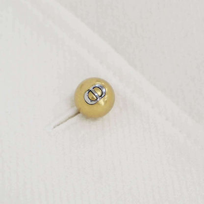 Christian Dior 24aw Cotton Wool Blend Short Sleeve Belted Dress 451r89a1761