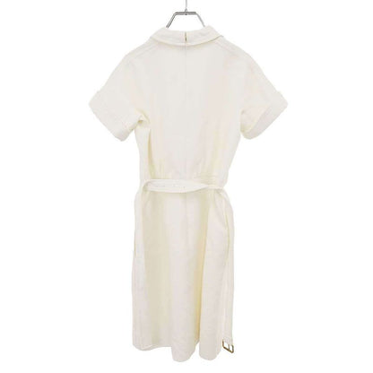 Christian Dior 24aw Cotton Wool Blend Short Sleeve Belted Dress 451r89a1761