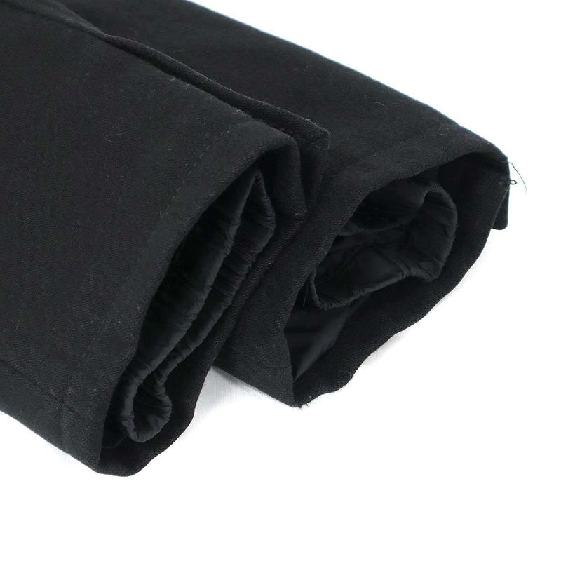 Prada Sport Wool Nylon Layered Hooded Jacket Black 42