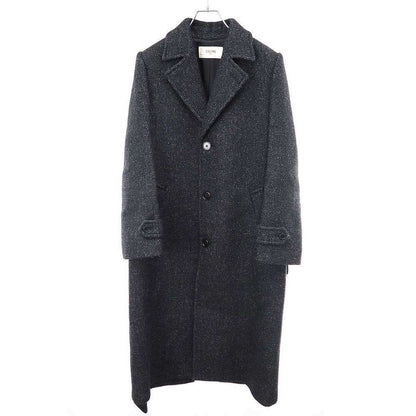 Celine Belted Wool Chester Coat 2m216511f Charcoal Gray 36