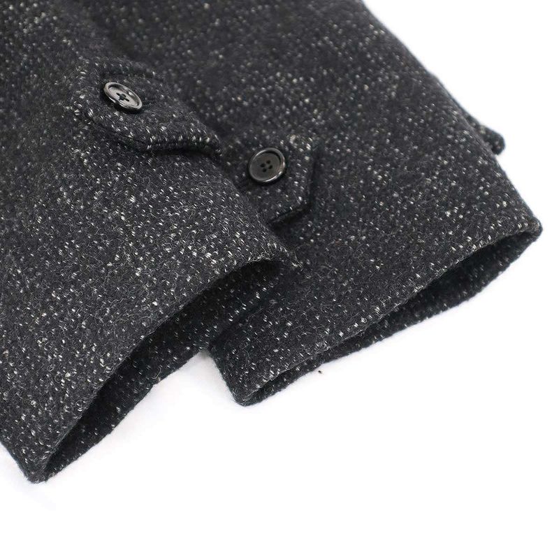 Celine Belted Wool Chester Coat 2m216511f Charcoal Gray 36