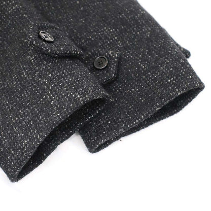 Celine Belted Wool Chester Coat 2m216511f Charcoal Gray 36