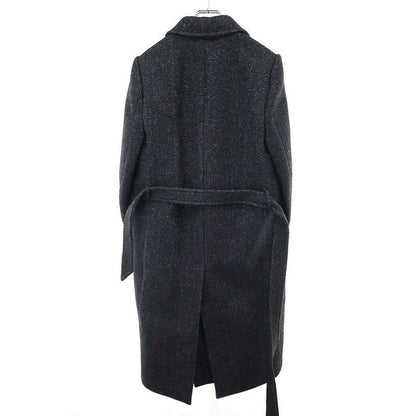 Celine Belted Wool Chester Coat 2m216511f Charcoal Gray 36