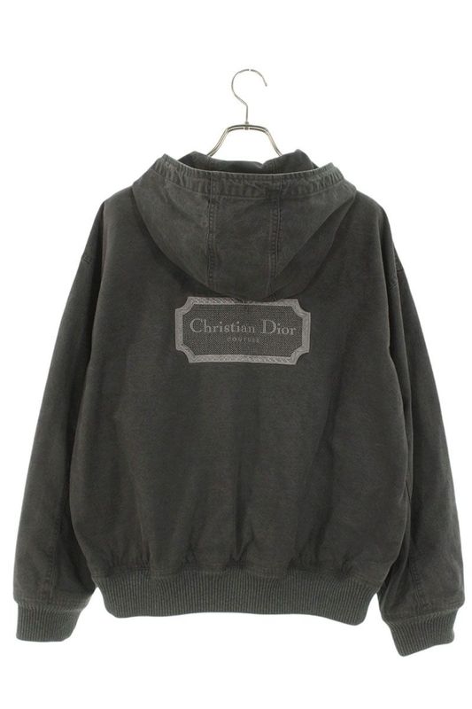 Dior 383d487ay520 Logo Embroidered Denim Bomber Blouson Men 46