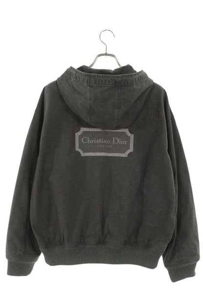 Dior 383d487ay520 Logo Embroidered Denim Bomber Blouson Men 46