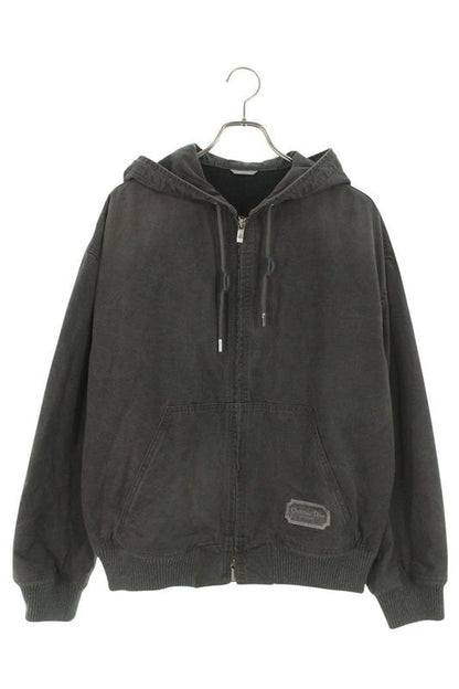 Dior 383d487ay520 Logo Embroidered Denim Bomber Blouson Men 46