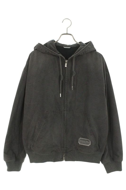 Dior 383d487ay520 Logo Embroidered Denim Bomber Blouson Men 46