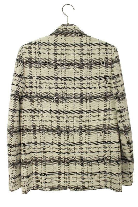 Saint Laurent Paris 64461 Y1c66 Tweed Check 1B Tailored Jacket Men's 42