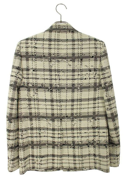 Saint Laurent Paris 64461 Y1c66 Tweed Check 1B Tailored Jacket Men's 42