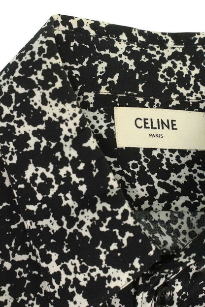 Celine 19AW 2c028371f Viscose Classic Marble Long Sleeve Shirt Men's 40