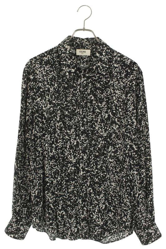 Celine 19AW 2c028371f Viscose Classic Marble Long Sleeve Shirt Men's 40