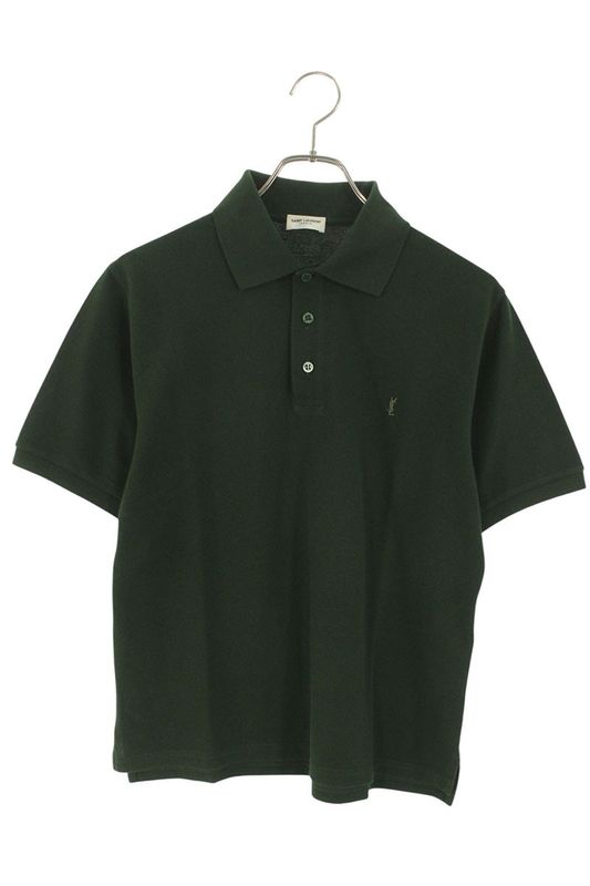 Saint Laurent Paris 713901 Y37hc Logo Embroidery Short Sleeve Polo Shirt Men's
