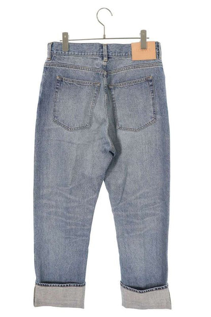 Loewe H526y11w18 Selvedge Logo Straight Leg Denim Pants Men 46