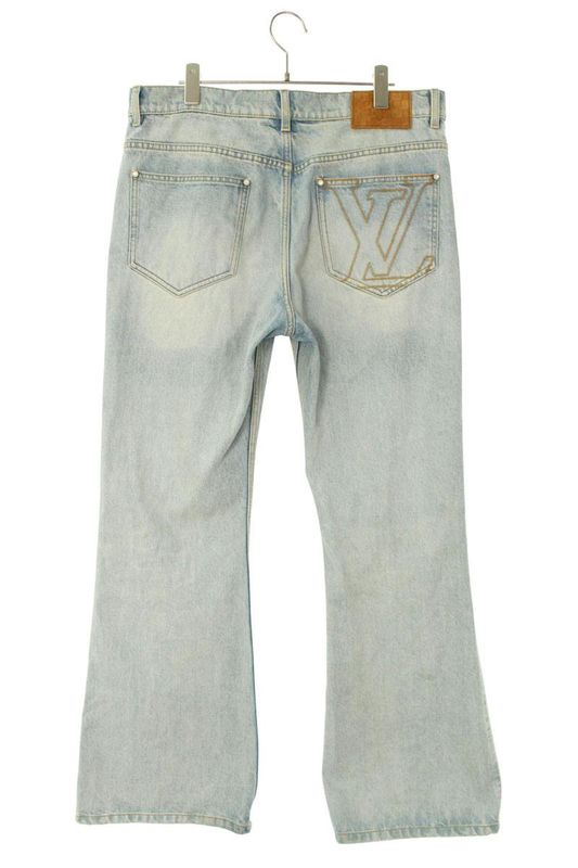 Louis Vuitton Rm251mq PCP Hsd47e LV Stitch Slim Fit Denim Pants Men's 33