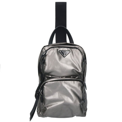 Prada 1bz026 Triangle Logo Plate PVC Nylon Body Bag Men's