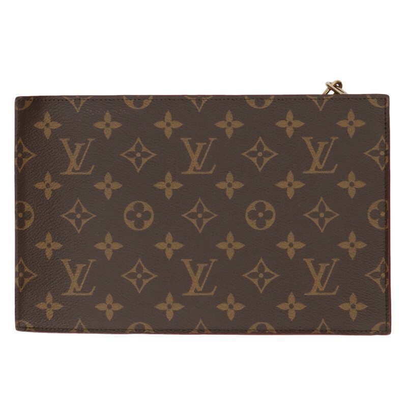 Louis Vuitton M55646 Monogram Chain Clutch Monogram Leather Chain Decoration