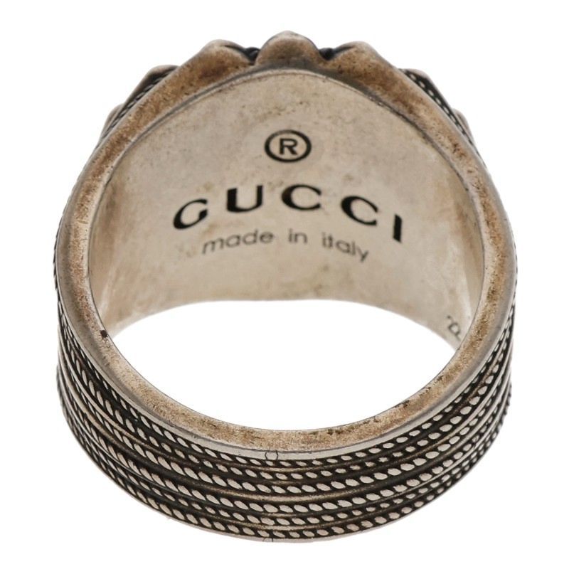 Gucci Interlocking G Silver Ring Men's Size 21 22