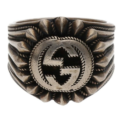 Gucci Interlocking G Silver Ring Men's Size 21 22