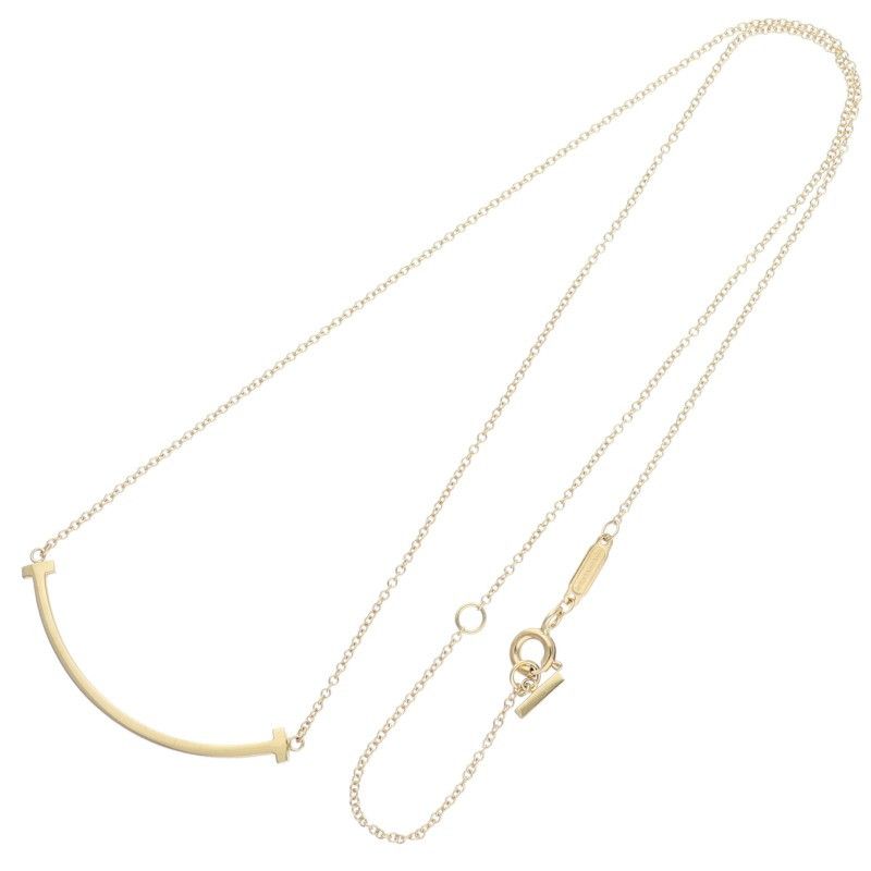 Tiffany & Co T-smile 18K Yellow Goldnecklace Men's