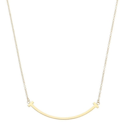 Tiffany & Co T-smile 18K Yellow Goldnecklace Men's