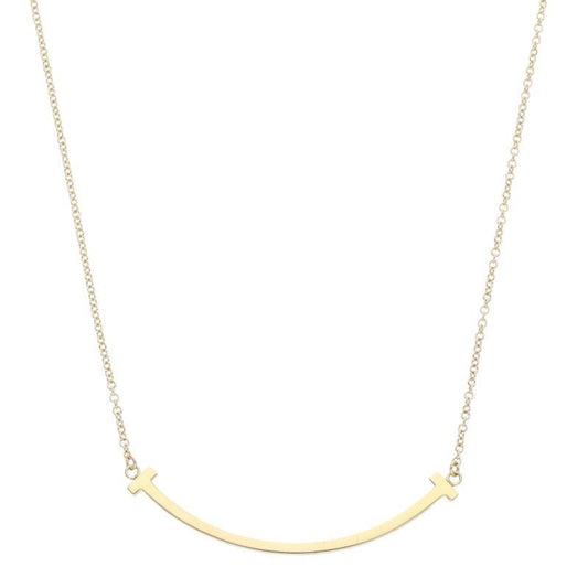 Tiffany & Co T-smile 18K Yellow Goldnecklace Men's