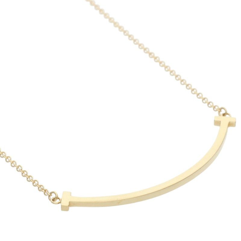 Tiffany & Co T-smile 18K Yellow Goldnecklace Men's