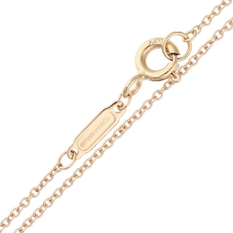 Tiffany & Co T Diamond 18K Pink Gold Pavé Diamond Necklace Men's