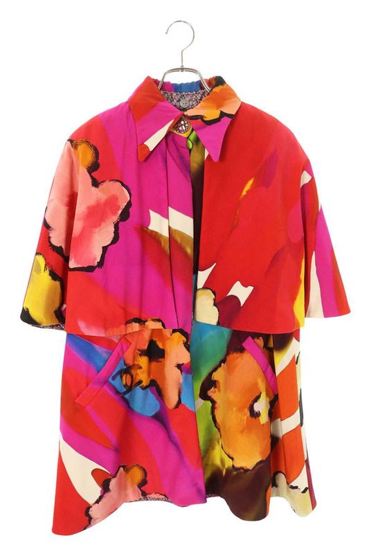 Chanel P51561w05642 Reversible Coat With Cape Ladies 34