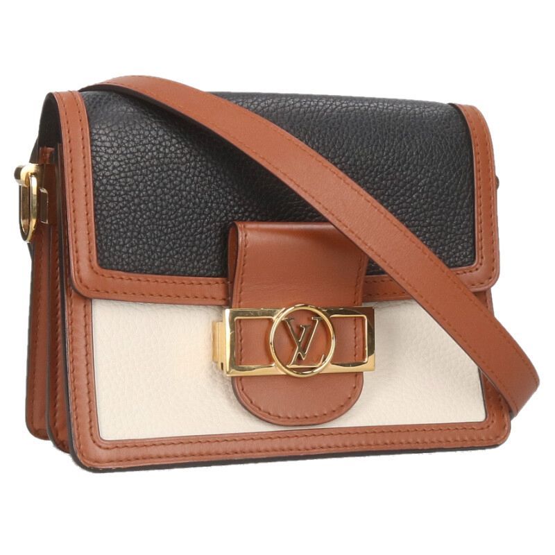 Louis Vuitton M55073 Dauphine MINI Taurillon Leather Noir Black Bronze Shoulder