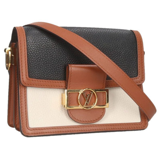 Louis Vuitton M55073 Dauphine MINI Taurillon Leather Noir Black Bronze Shoulder