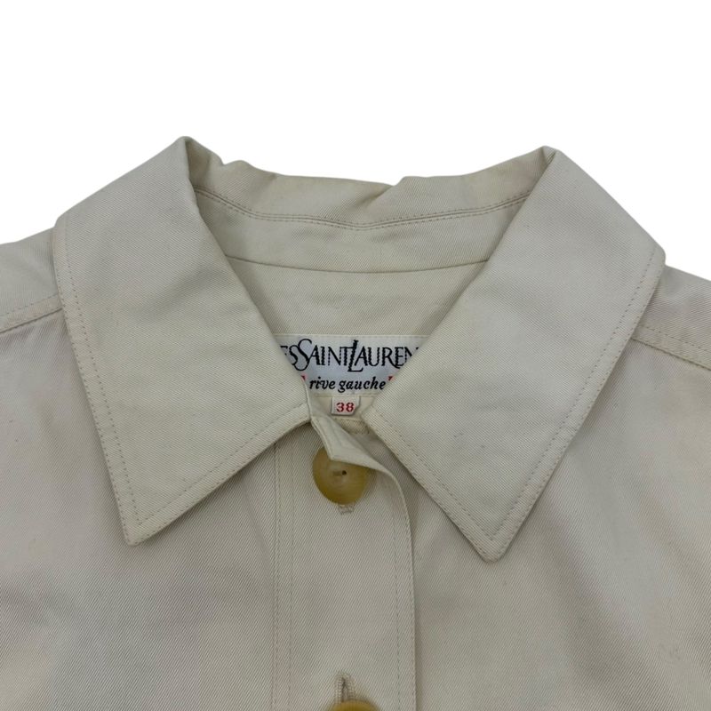 Yves Saint Laurent Rive Gauche 80-90's 7-Button Flap Pocket Work Jacket Euro