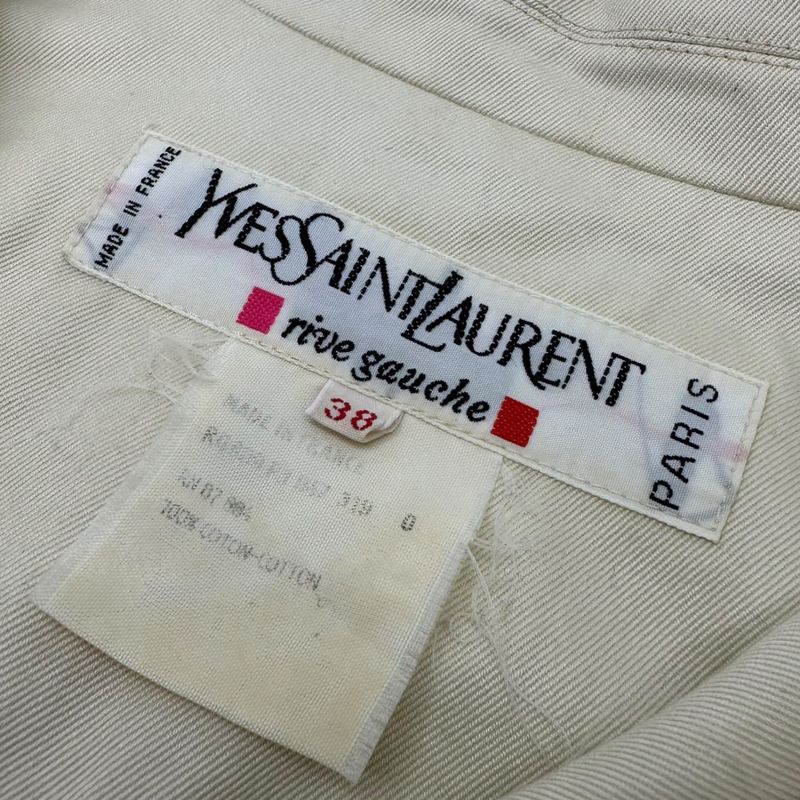 Yves Saint Laurent Rive Gauche 80-90's 7-Button Flap Pocket Work Jacket Euro