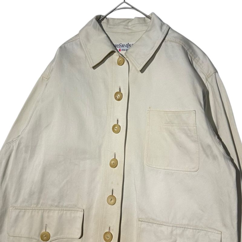 Yves Saint Laurent Rive Gauche 80-90's 7-Button Flap Pocket Work Jacket Euro