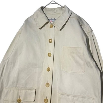 Yves Saint Laurent Rive Gauche 80-90's 7-Button Flap Pocket Work Jacket Euro